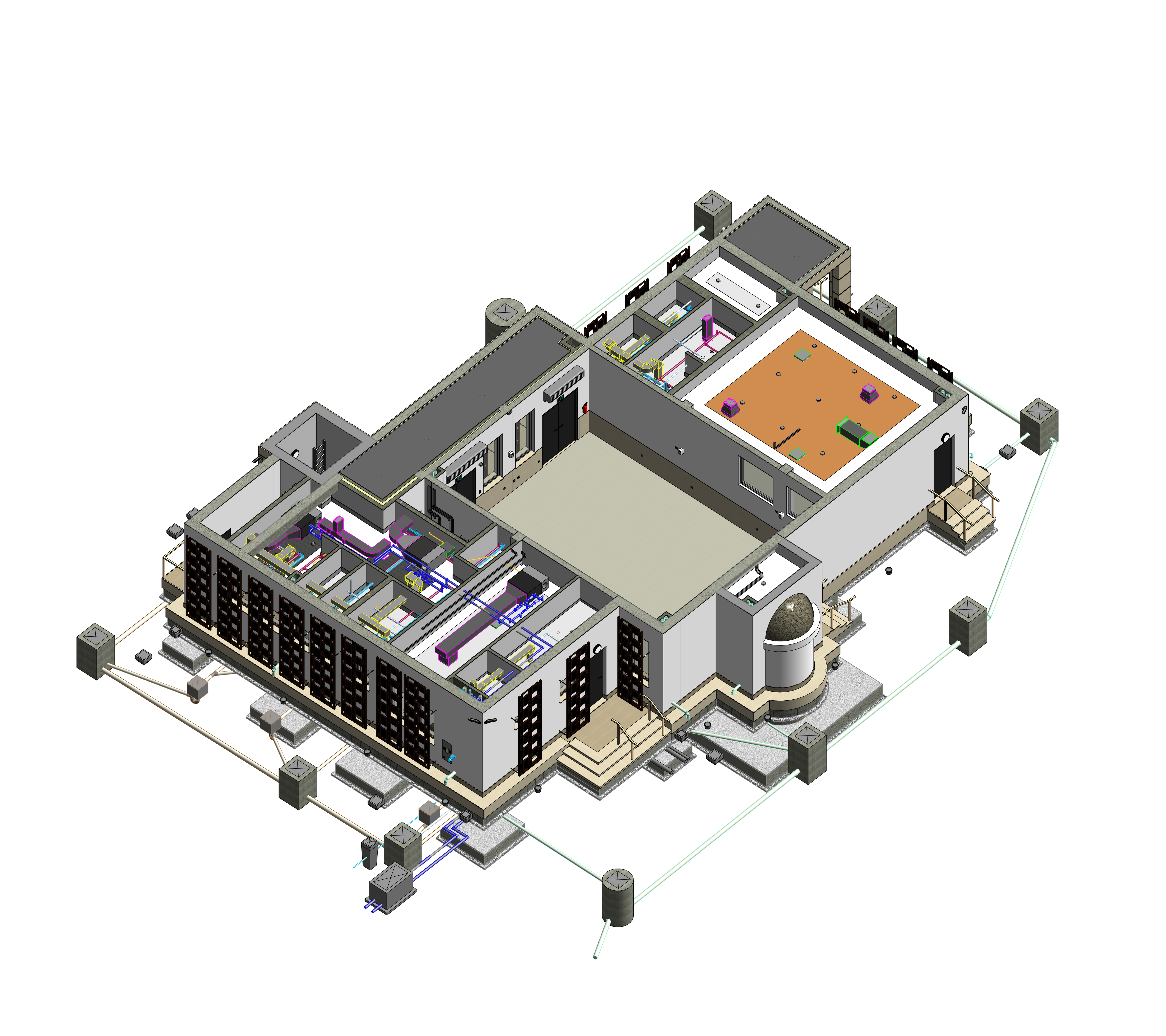 Masjid 3D Model Section